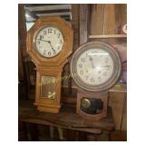 2 wall clocks