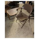 Folding chair desk
