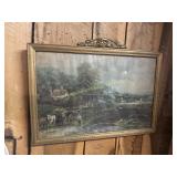 Framed English countryside print