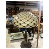 Tiffany style mushroom shade lamp