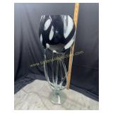 Polish art glass jellyfish bowl stand