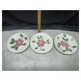 3 blue ridge saucers