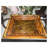 Weave pattern serving tray