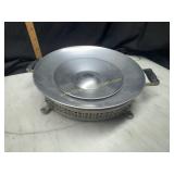 Silver plate stand and bowls