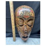 Wood carved tribal mask