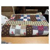 Home made patchwork quilt