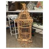 Hanging decorative rattan birdcage