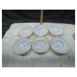 6 federal glass moon glow bowls