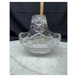 Lead crystal basket/candy bowl