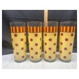 Set of 4 Gail Pittman Siena highball glasses