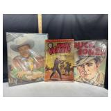 Vintage kids western books and puzzle- John