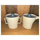 Vintage Tupperware push button lid cream and