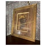 Framed lion/column art