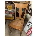 Oak rush bottom chair