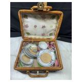 Basket of childï¿½s lusterware dishes