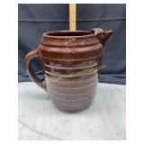 Vintage stoneware beehive style pitcher
