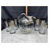 Cambridge ball pitcher with sterling overlay and