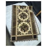 Vintage velvet tapestry table runner