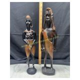 Kenyan wooden tribal statues