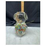 Art glass owl paperweight