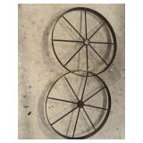 Pair of steel wheels