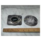 2 belt buckles