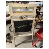 Vintage 1950s chalkboard easel art table