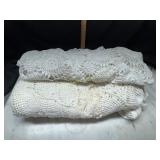 2 crochet table cloths