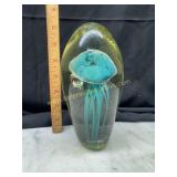 Jellyfish art glass paperweight