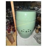 Green Chinese style garden seat