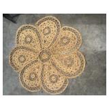 3ft jute flower floor mat/rug