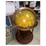 Large globe mini bar cabinet