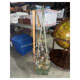 Metal rose obelisk trellis