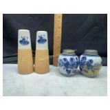 Vintage Delft blue shakers- one of shorter ones