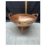 Copper tone fruit bowl