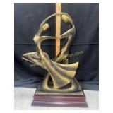 Abstract Resin dancing couple statue
