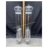 Tall Italian acrylic salt and pepper mills