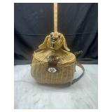 Wicker dog basket purse strap is broken