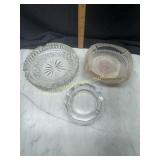 3 vintage ashtrays