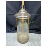 Etched apothecary jar