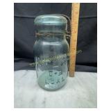 Blue atlas fruit jar