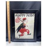 Framed vintage Happy Hobo sheet music cover