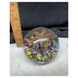 Red lily paperweight