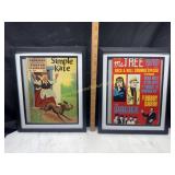 2 framed comic books