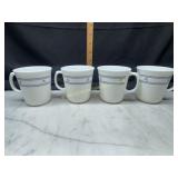 4 corning ware country hearts mugs