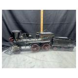 Tin train locomotive and car