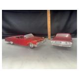 2 Ford Galaxie convertible dealer promo cars 1/25