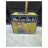 Metal Rosie the riveter lunchbox no thermos