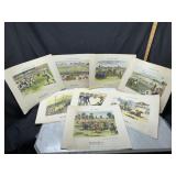 Set of Kesslers whiskey vintage sports prints
