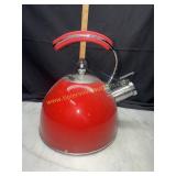 Red tea kettle